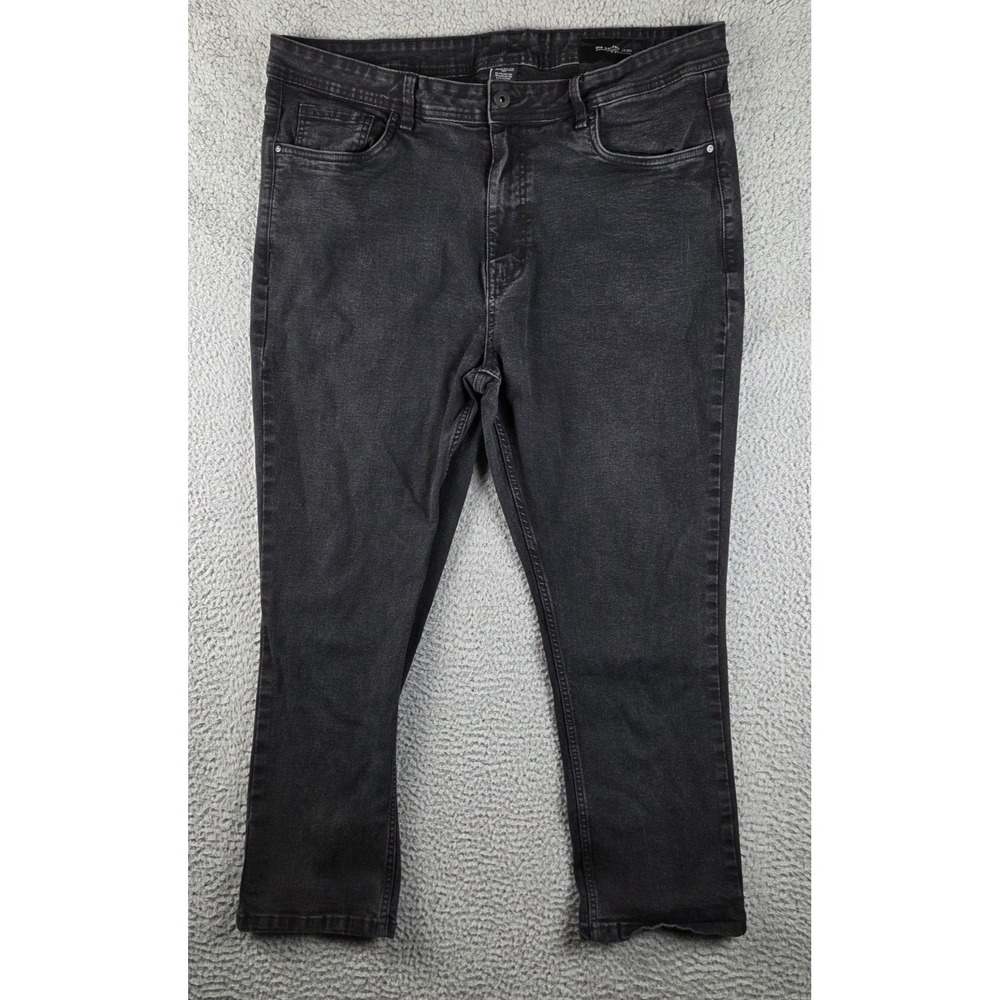 The Perfect Jean NYC Jeans Mens 42x28 Black Slim Thick Stretch‎ Denim Straight